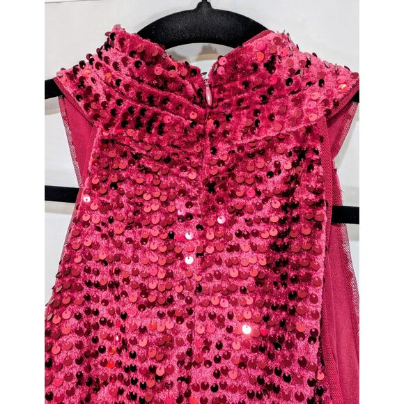 Rachel Roy Harland Velvet Sequin Halter Dress Cabernet Medium NWT - Picture 5 of 11